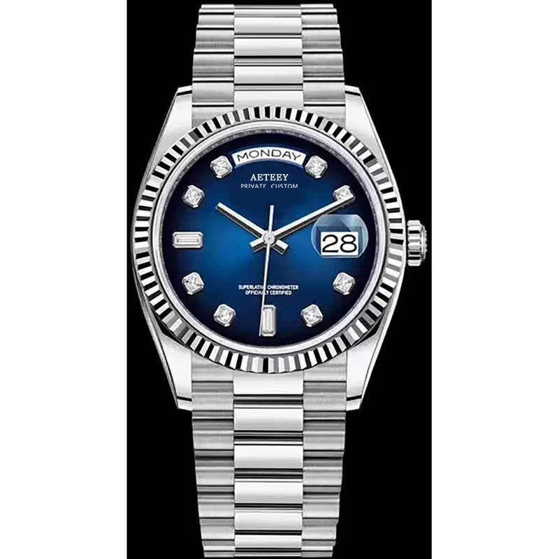 

Luxury Mens Womens Watch 36mm 41mm Diamond Crystal Rose Gold Sapphire Glass Stainless Automatic Mechanical Movement Wristwatch