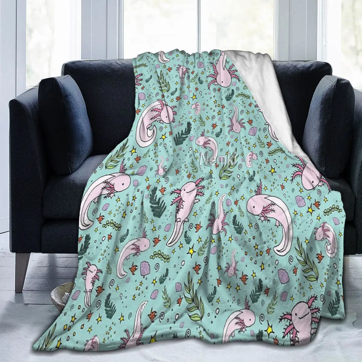 

Одеяло Axolotl, одеяло для лица, ретро одеяло, нескользящее одеяло разных размеров