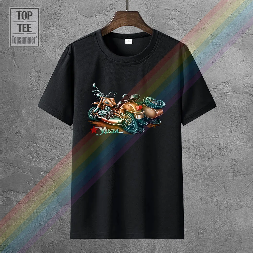 

Motorrad T-Shirt Russia Motorcycle Ural M-72 M72 2019 New Summer T Shirts Men 100% Cotton Cool Tees