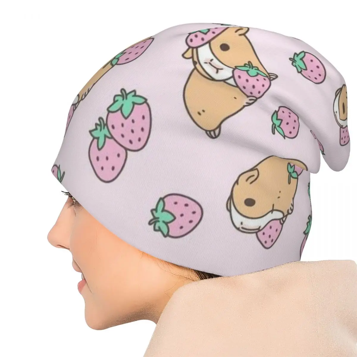 Шляпа шапки тонкая шапка для мужчин и женщин теплая с милой морской свиньей на