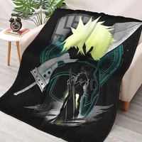 final fantasy vii throws blankets collage flannel ultra soft warm picnic blanket bedspread on the bed