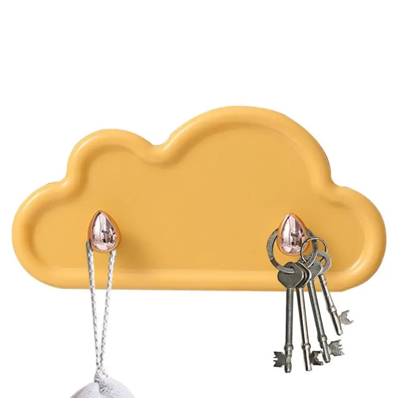 

Держатель для ключей с облаком, милые настенные вешалки без гвоздей, вешалка для ключей в рустикальном стиле и облачный органайзер, настенн...