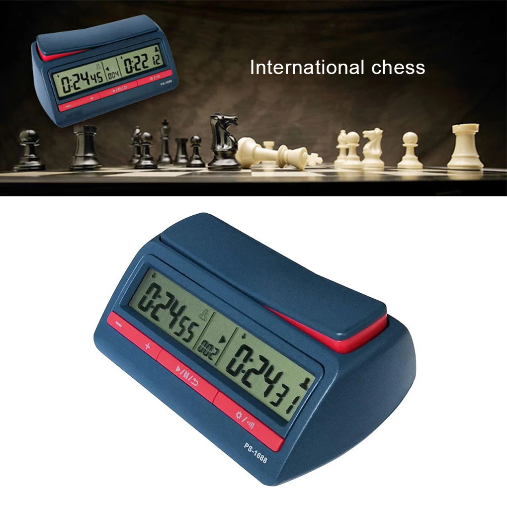 

Digital Timer Chess Clocks Lightweight Clear Display Countdowns Portable Waterproof Board Game Clock Competition Time-meter