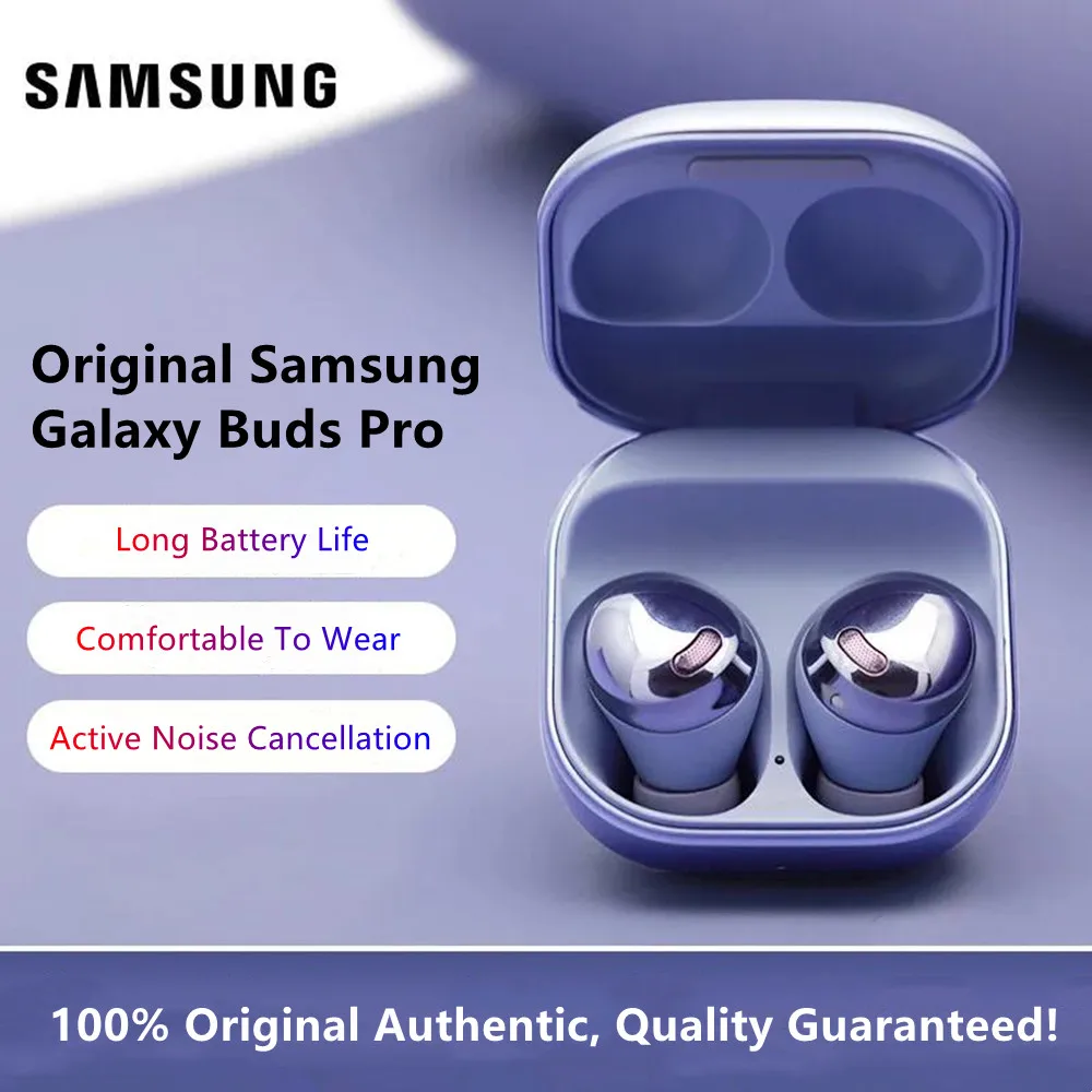 

Новинка 100%, оригинальные наушники Samsung Buds Pro с активным шумоподавлением, Bluetooth 5,0, настоящие беспроводные официальные Аутентичные наушники ...