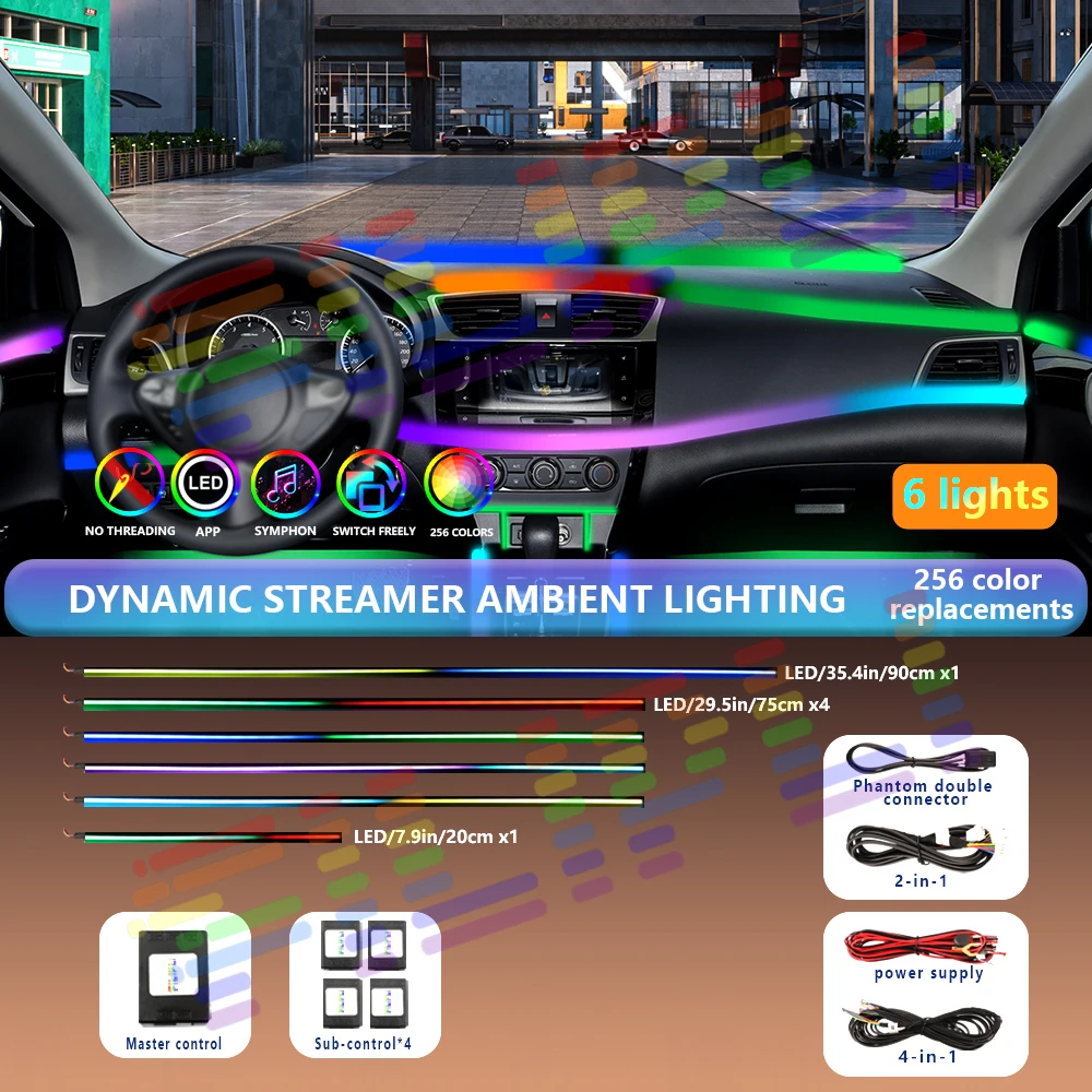 Bmw F10 декоративная атмосферная лампа 64 128 цветов RGB симфонический автомобиль 6/14/22