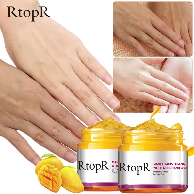 

2PCS RtopR Mango Moisturizing Whitening Hand Wax Skin rejuvenation nourish Moisturizing and bright Treatment Rough Hands