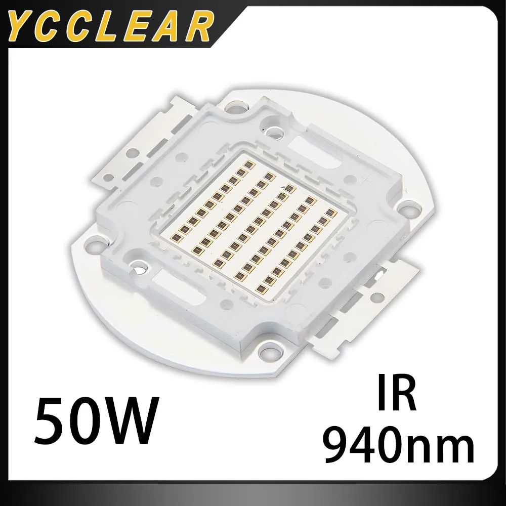 

Светодиодный чип высокой мощности 50 Вт инфракрасный ИК 940nm эмиттер диод COB матрица световые бусины для камеры ночного видения