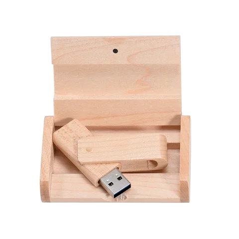 JASTER Вращающиеся деревянные флэш-накопители USB 2.0 128 ГБ Pen Drive 64 ГБ Бесплатная карта с логотипом 32 ГБ 16 ГБ подарок U-диск