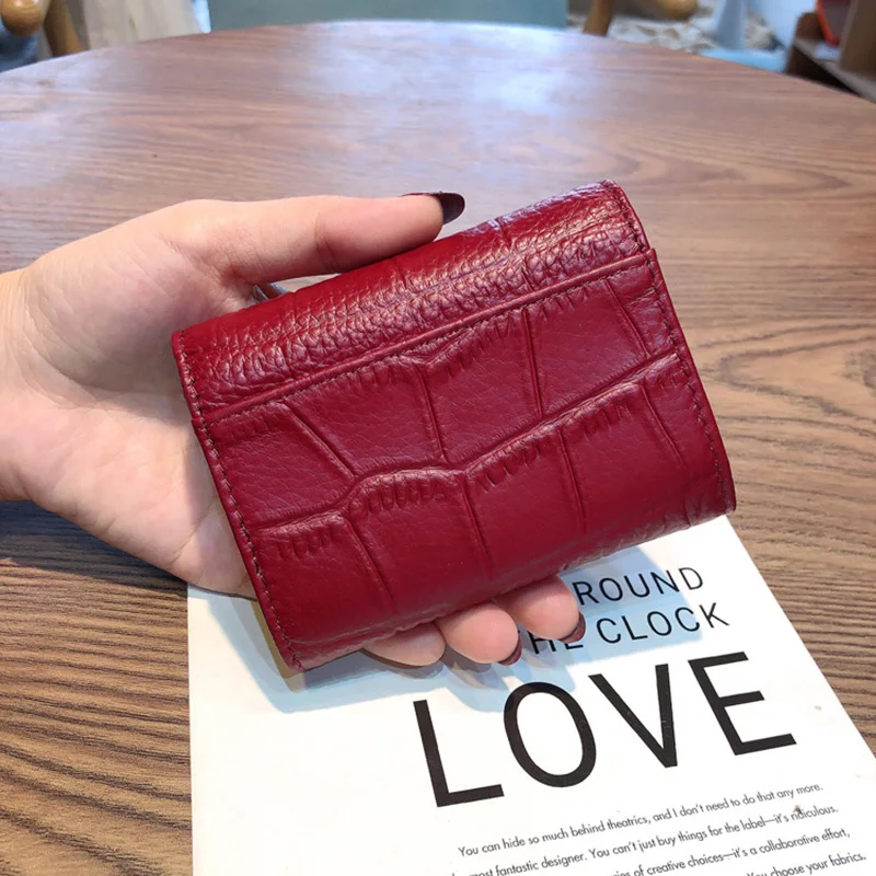 2023 New Genuine Leather Card Holders Fashion Alligator Cowhide Card Bag Envelope Business Credit ID Cards Organizer For Female