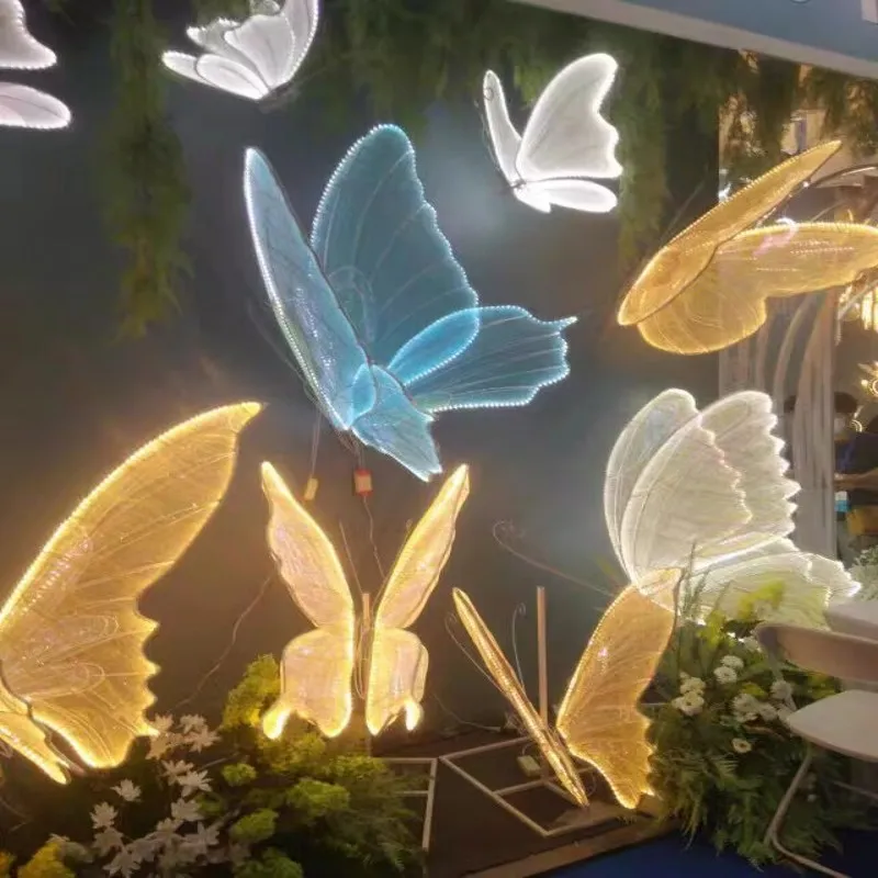 Светящиеся крылья бабочки для свадьбы подвесное украшение потолка сценическая