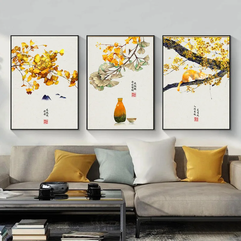 

Modern Japanese Aesthetical Landscape Painting Boat Lantern Art Canvas Poster and Printed Pictures for Living Room Home Decor