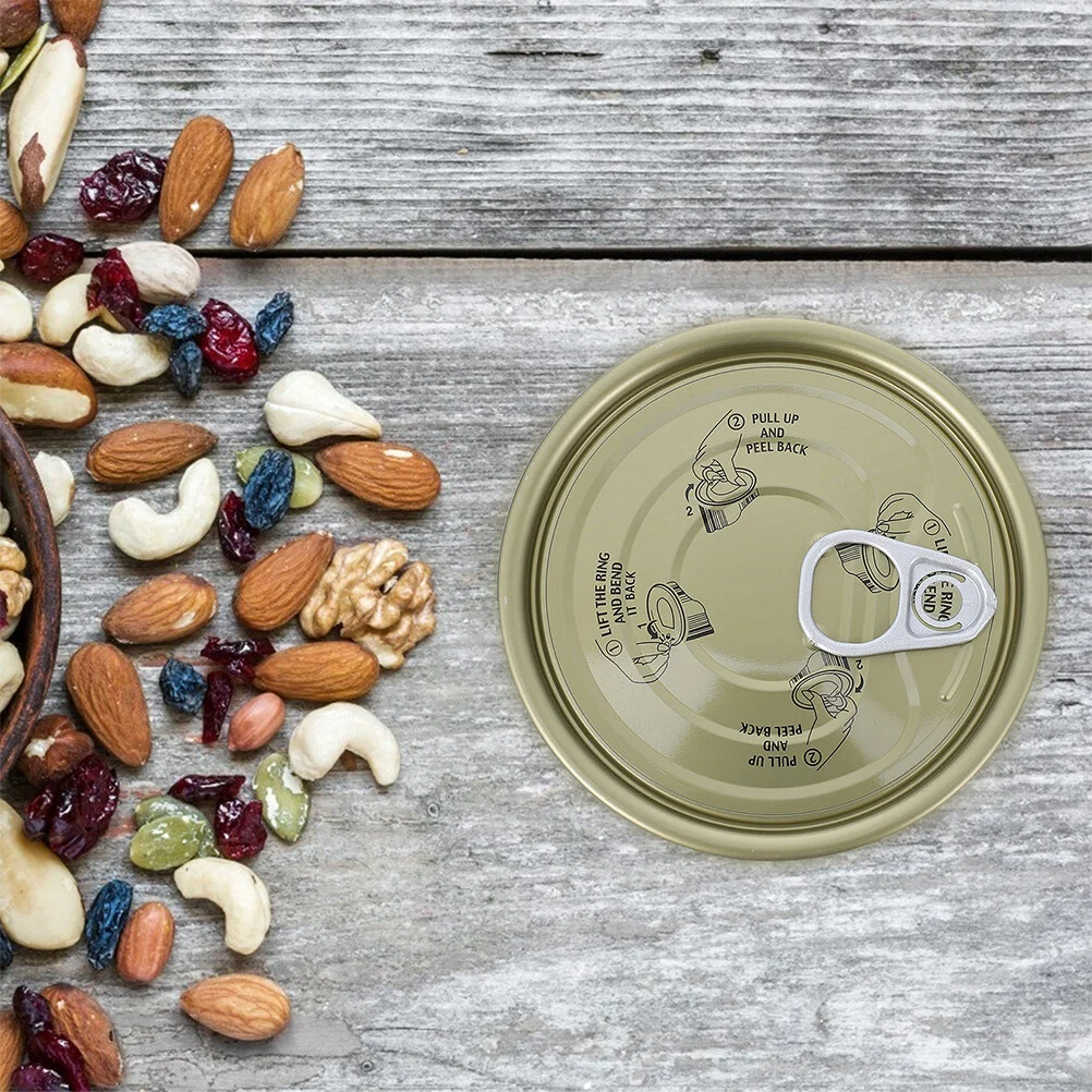 

12 Pcs Coffee Can Food Preservation Tin Large Snack Candy Gift Cookie Tins Lids Giving Dessert Dog Pet Cat Bulk Storage Round