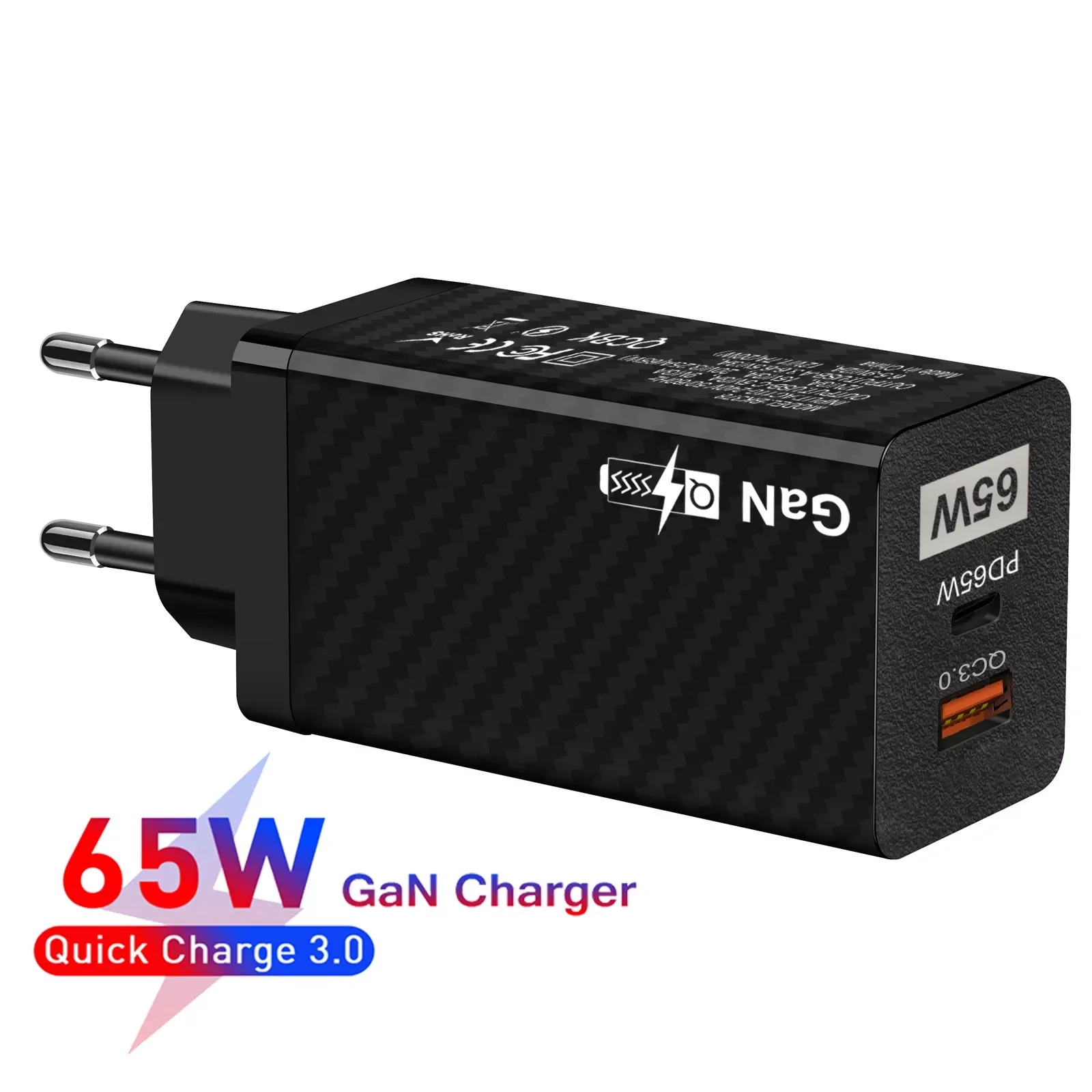 

65W GaN Charger for iPad Macbook Laptops USB Type C Super Fast Charge QC PD 3.0 Charger For iPhone 13 12 Pro Max