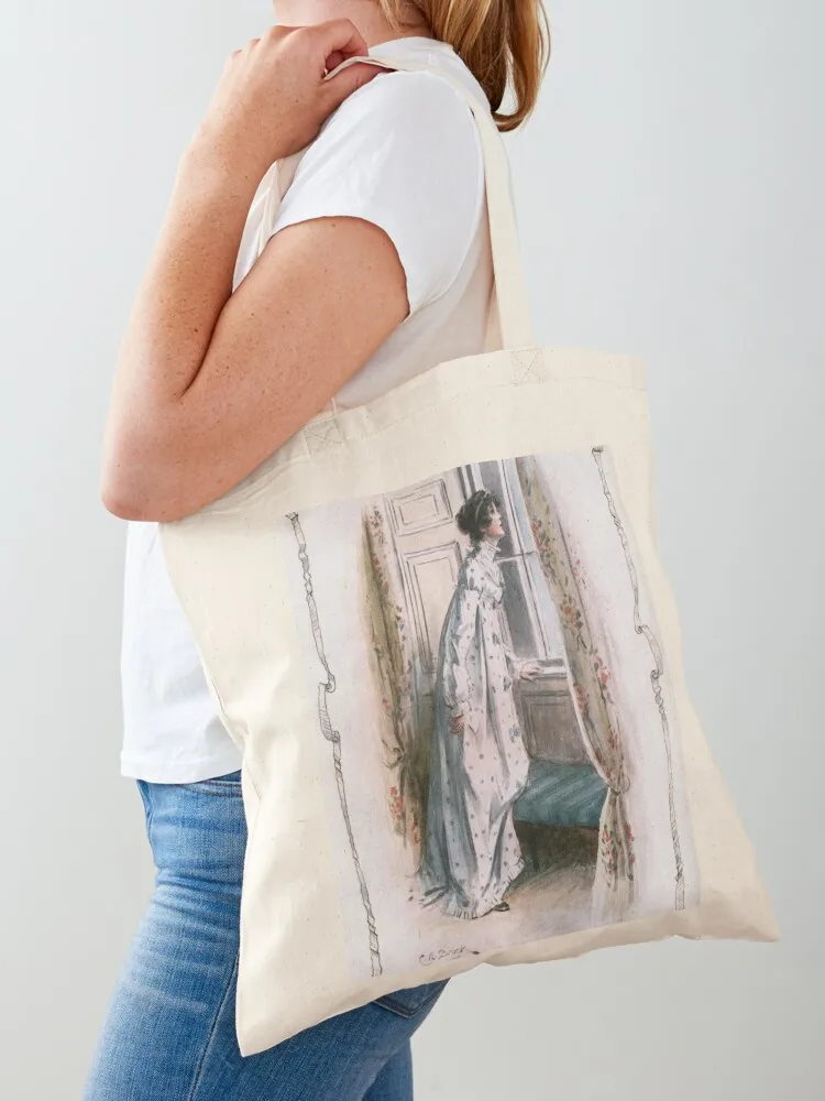 Charles Edmund Brock - Jane Austen Looking Out The Window Tote Bag роскошная женская сумка эко-пакет холщовая