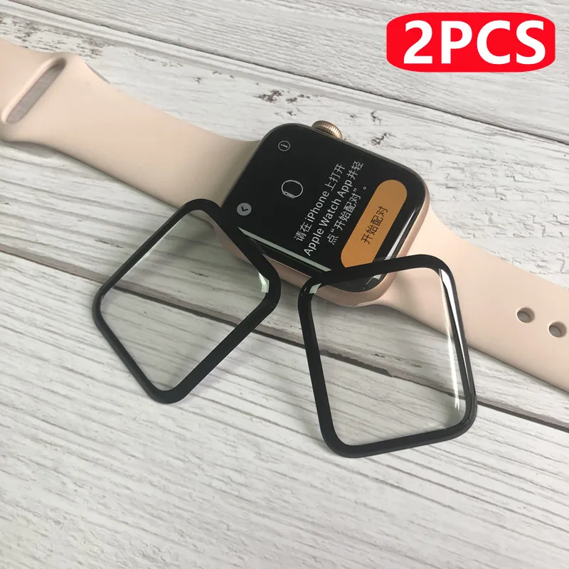 

Tempered Protector Film for Apple Watch 7 6 SE 5 4 3 38mm 40MM Screen Protector for Iwatch 4 5 6 SE 7 Series 41MM 45MM 42MM 44MM