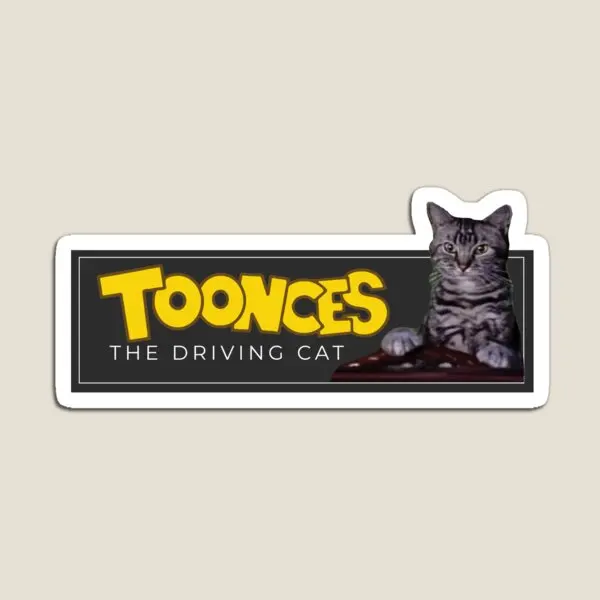 

Toonces The Driving Cat Magnet Home Kids Colorful Funny Children Baby Magnetic Cute for Fridge Organizer Refrigerator Holder