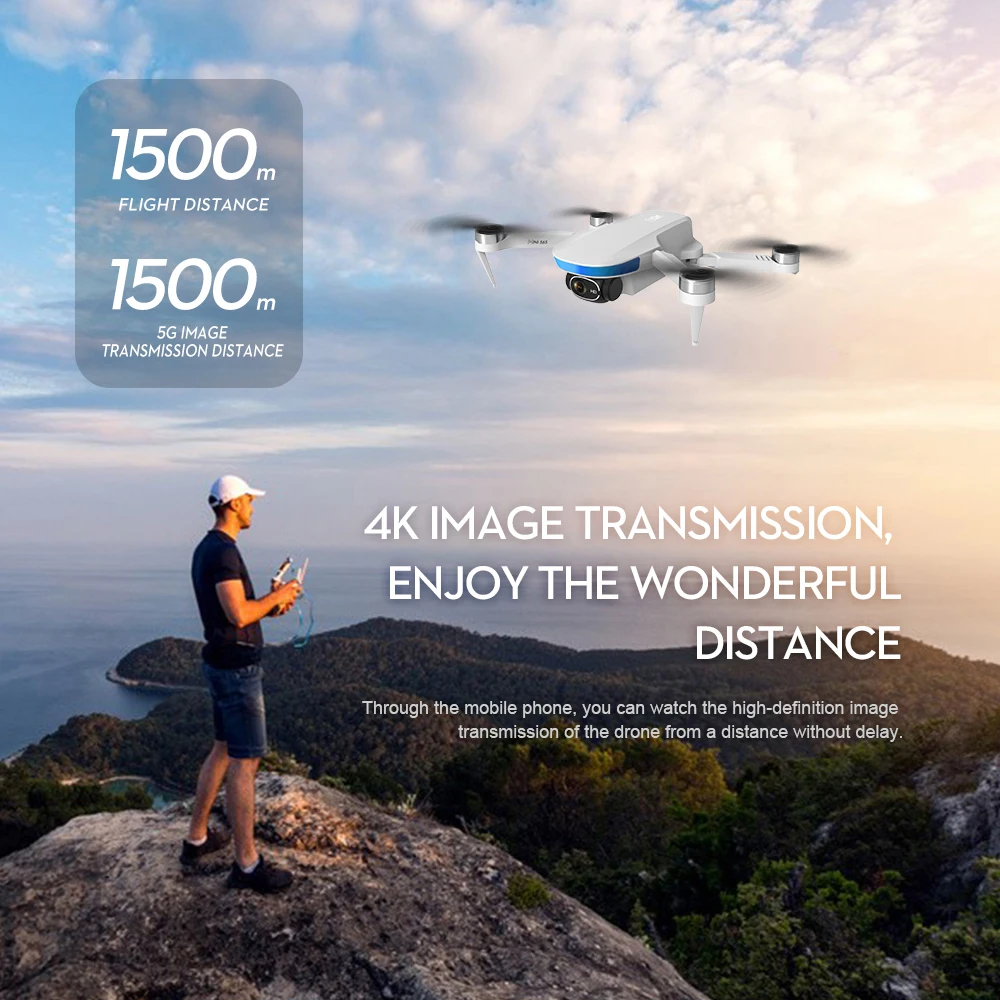 LSRC Новинка S6S мини GPS Дрон 4K Профессиональный двойная HD EIS камера световой поток 5G