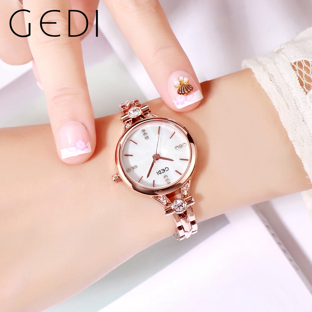 Luxury Small Women Fashion Bracelet Watches 30M Waterproof Rose Gold Diamond Elegant Woman Watch Girls Gifts Relogio Feminino