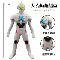 23cm large soft rubber ultraman exceed x action figures model doll furnishing articles childrens assembly puppets toys