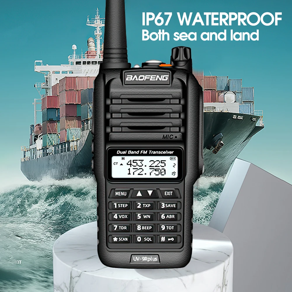 for BAOFENG UV-9R Plus 15W Powerful Handheld Transceiver with UHF VHF Dual Band Walkie Talkie Ham IP67 Waterproof Two Way Radio enlarge