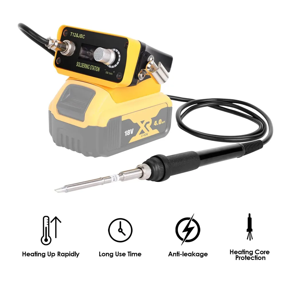 Cordless Soldering Iron Station For Dewalt 20V Max Li-ion Battery DIY Electric Digital Soldering Station For Repair Wire Welding
