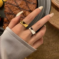 geometric square opening rings for girls free shipping korean fashion style luxury quality jewelry novelties 2022 trend gifts