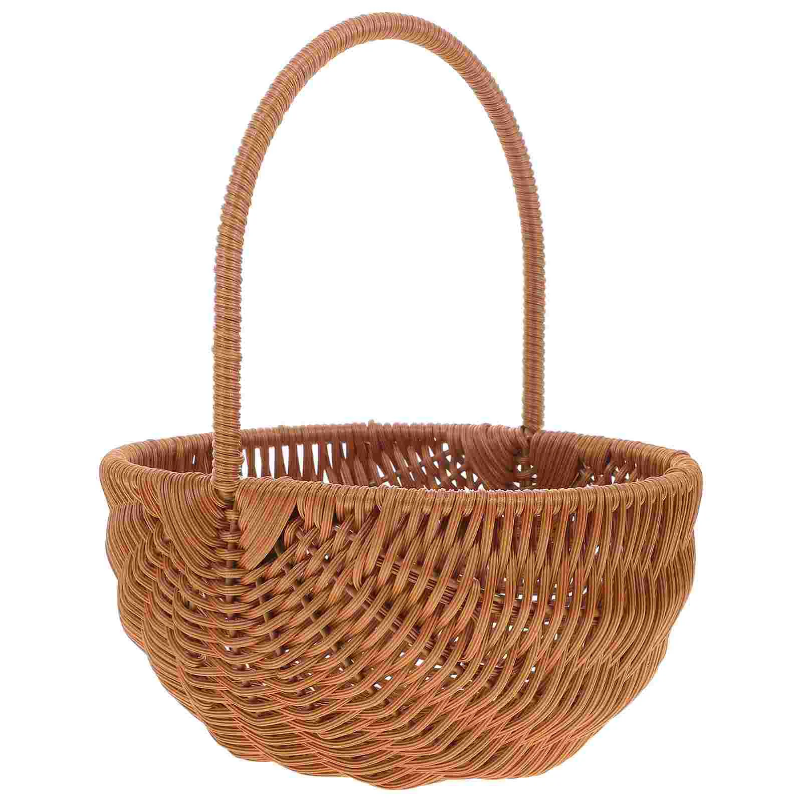 

Basket Easter Baskets Storage Wicker Gift Woven Egg Rattan Fruit Picnic Candy Mini Party Vintage Decorative Country Style Holder