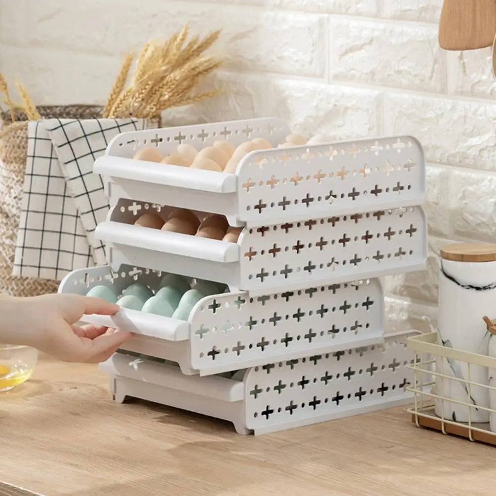 

Drawer Type 20 Grids Egg Storage Box PP Fresh Preservation Egg Tray Temperature Resistant Egg Storage Box