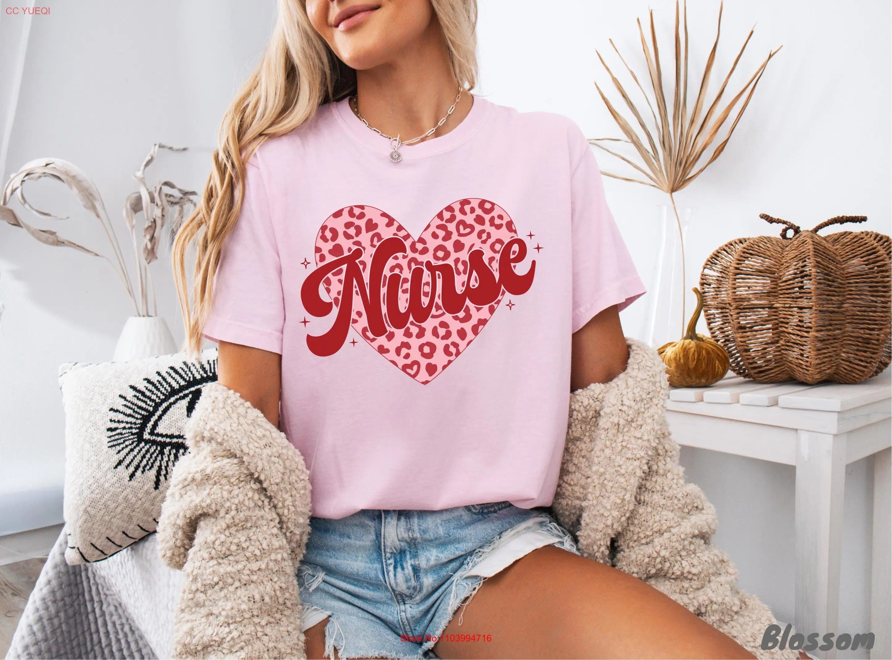 Футболка медсестры на День Святого Валентина удобные цвета ретро Валентинка