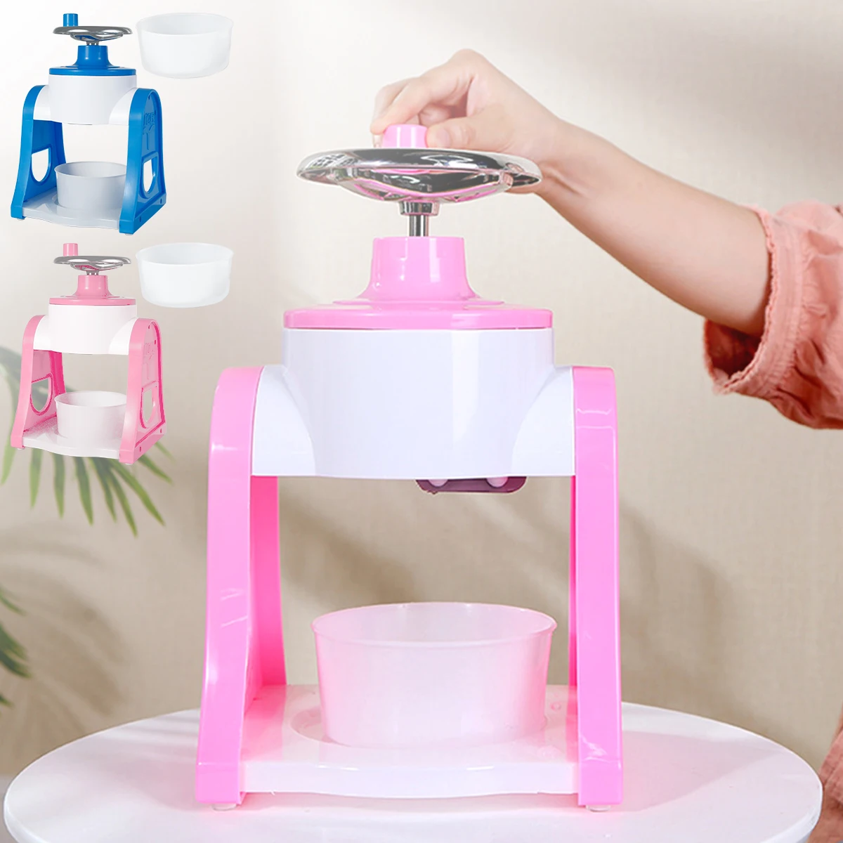 

Portable Manual Ice Crusher Shape Hand Crank Manual Ice Crusher Shaved Ice Machine Ice Blenders Drinks Kitchen Bar Tools