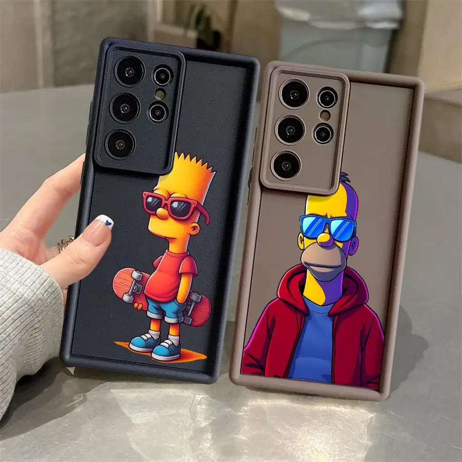 Модный чехол для телефона Disney Simpsons Samsung Galaxy S20 S21 S24 S25 S22 S23 Plus Ultra FE Note 20 funda