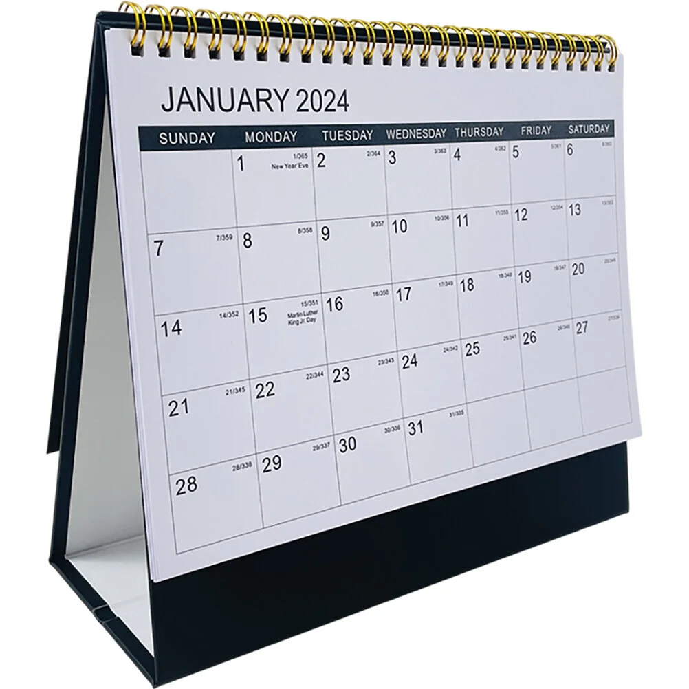 

Desk Calendar Paper Calendar Decor Portable Calendar English Desktop Calendar for Office
