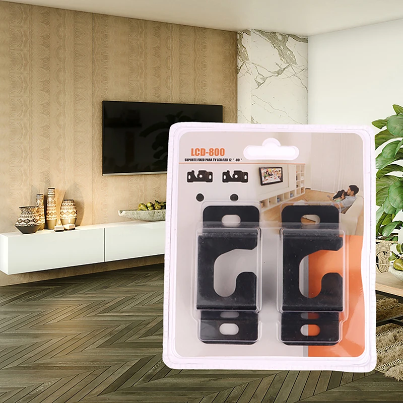 

1 комплект креплений для телевизора 12-80 дюймов, настенный кронштейн для ЖК-монитора, фиксированная плоская рамка для телевизора с винтом для дома, аксессуары для ЖК-телевизора