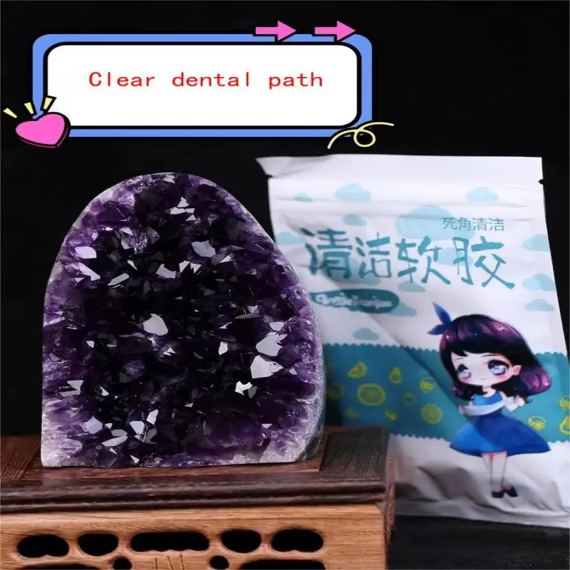 1Pcs Special Clearance Natural Brazil Amethyst Cluster Ornaments Geode Piece Raw Ore Specimen Degaussing Stone Treasure Pot