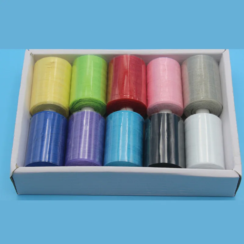 

Household Sewing Thread 10-color Suit 402 1000 Yards Hand Sewing DIY Colored Thread Axis Embroidery Colored Thread.