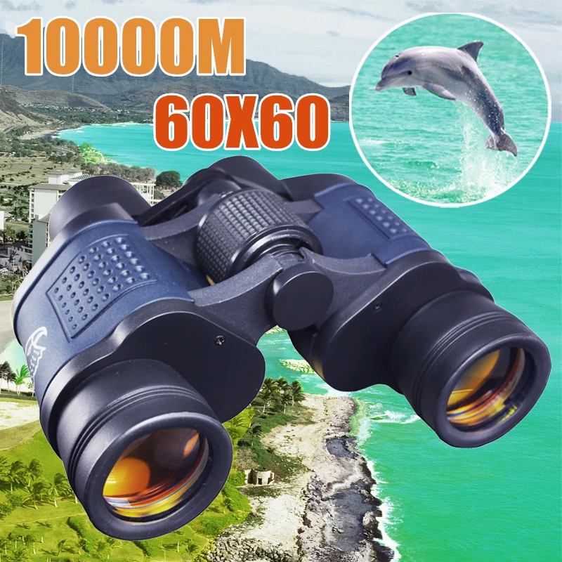 Telescope 60X60 HD Binoculars High Clarity 10000M High Power For Outdoor Hunting Optical Lll Night Vision binocular Fixed Zoom
