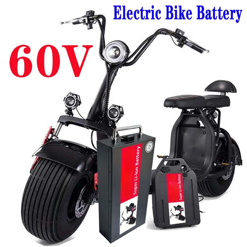

Trailer Motor Lithium Battery Two Wheel Foldable Scooter Bike Harley Electric Vehicle 18650 60V 36Ah For 1500W Citycoco X7 X8 X9