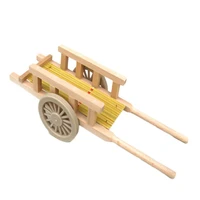 wooden wheelbarrow safe lightweight educational simulation farm tool model wheelbarrow model for kids