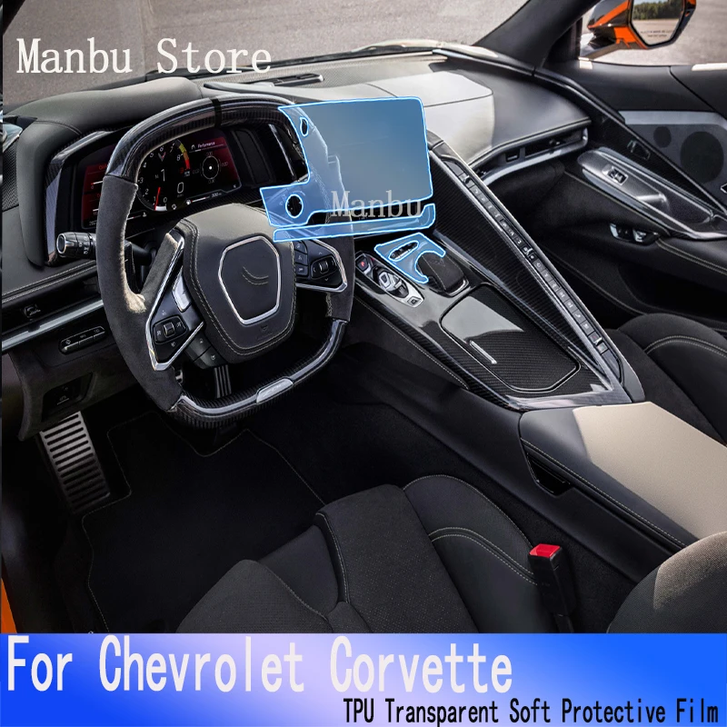

Гибридная пленка для навигатора GPS для Chevrolet Corvette(2021-настоящее время), защитная пленка из ТПУ для ЖК-экрана, декоративные наклейки