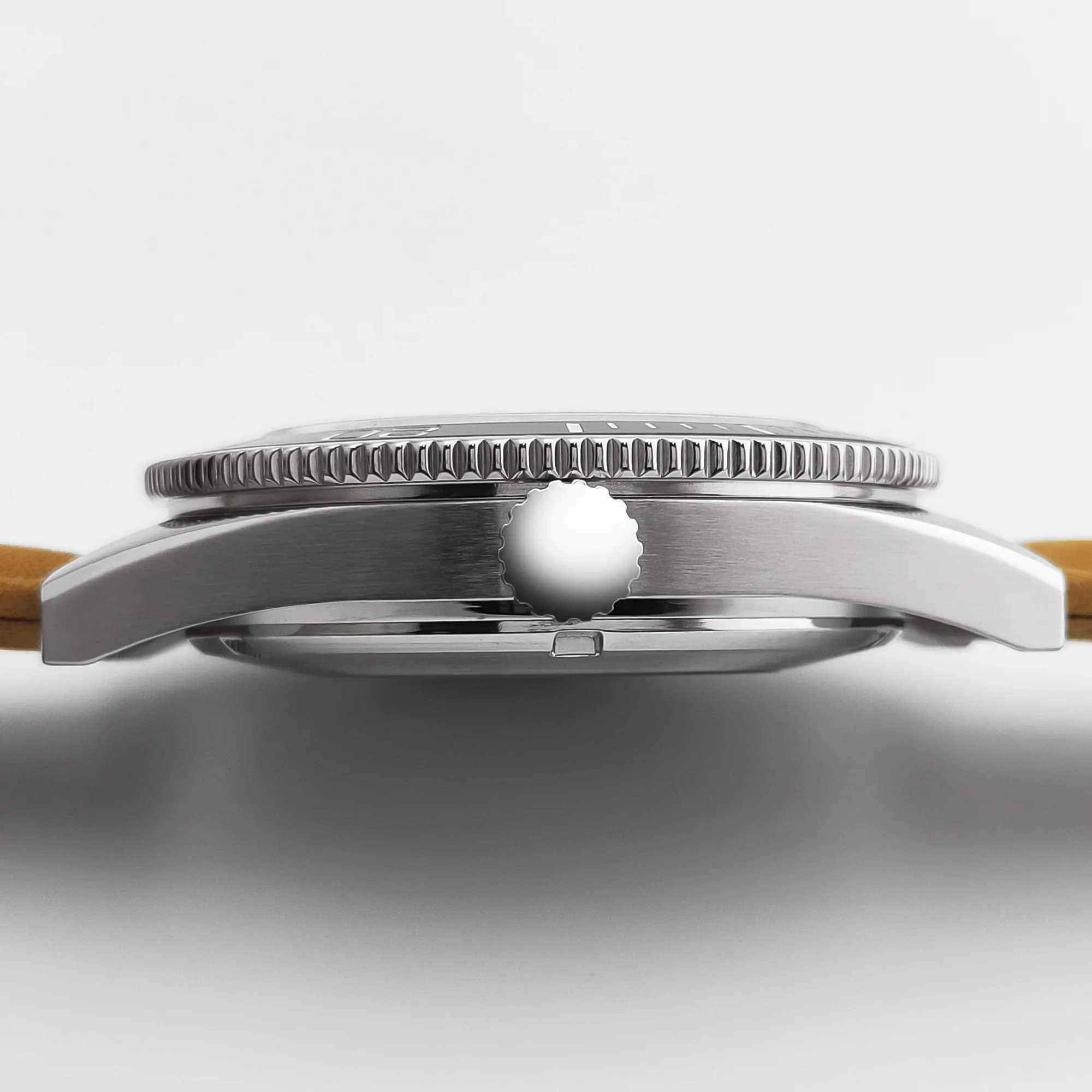 41 мм автоматические часы NH35 механизм стерильный черный циферблат корпус из