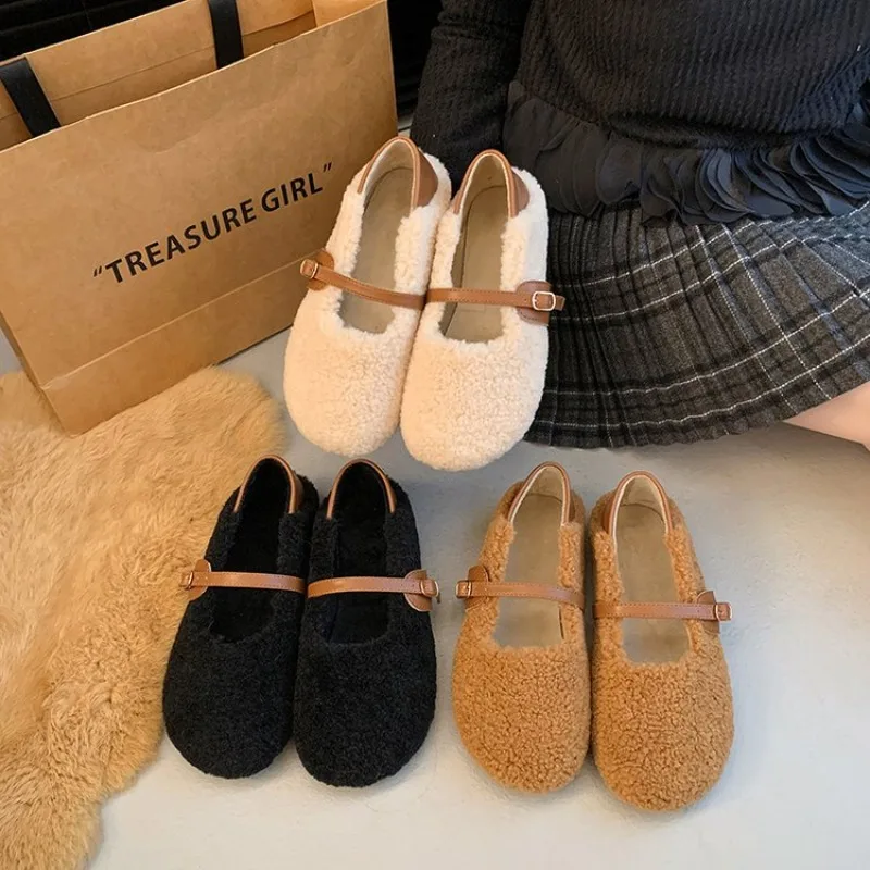 Женские флисовые балетки на плоской подошве весну-осень