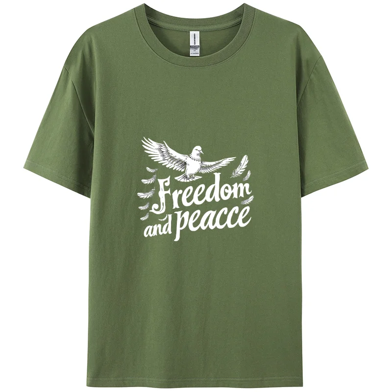 Летняя футболка с принтом Повседневная женская короткая Furious Peace dove буквенным