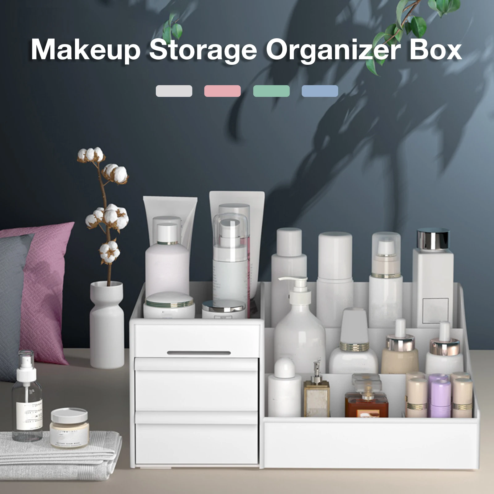 

Dresser Cosmetic Storage Organizer With Drawers Office Desk Stationery Organizer Plastic Storage Box For Makeup Jewelry Skincare
