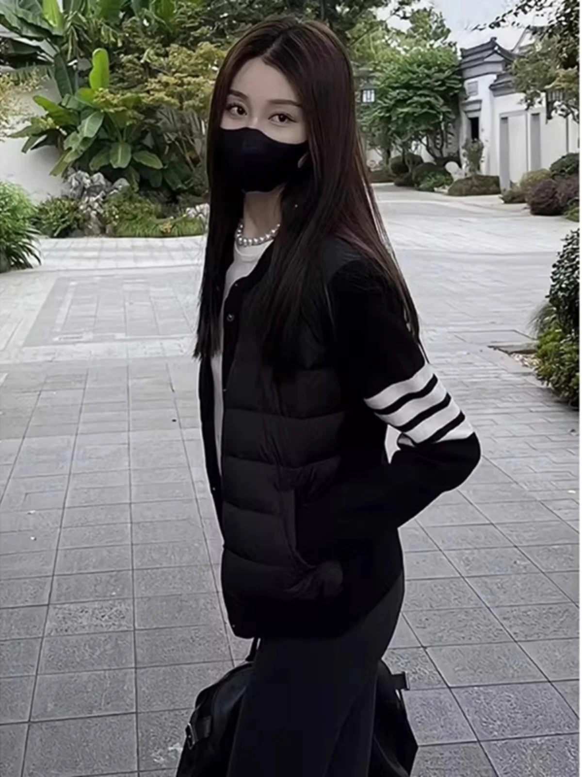 Пуховое пальто с хлопковой подкладкой. Женская одежда. Осень и зима 2024. Новинка.