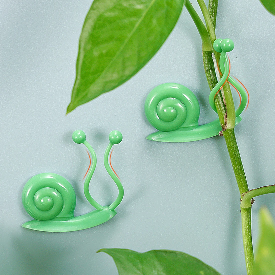 

10pcs Green White Snail Plant Climbing Wall Fixture Clips Self-Adhesive Vines Hooks Holder Garden Wall Fixer Wire Fixing Clips