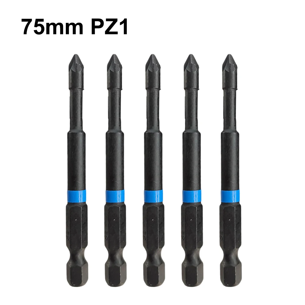5 шт. для PZ1 PZ2 PZ3 биты 75 мм набора Pozidriv 1/4 дюйма шестигранный хвостовик магнитная