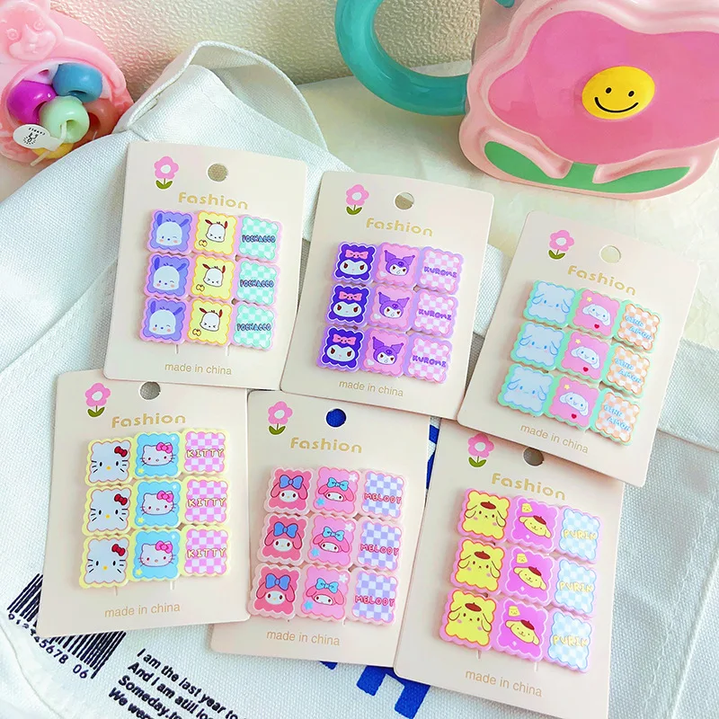 

Sanrio Hair Accessories Kuromi Kitty Mymelody Cinnamoroll Korean Small Hairpin Cartoon Bb Clip Headwear Wholesale Clip Side Clip