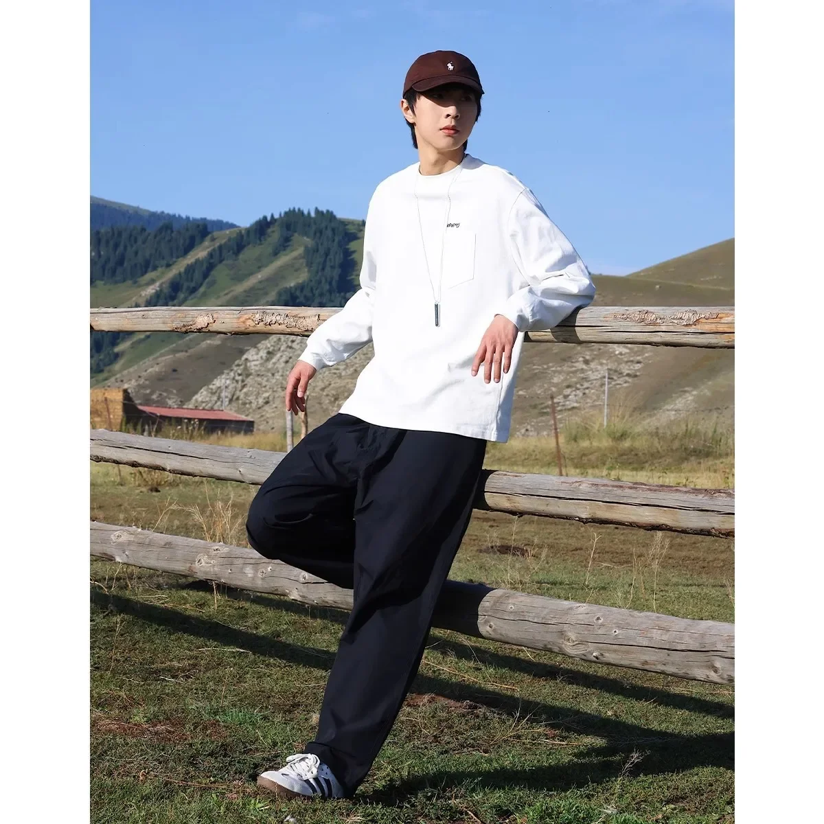 Японские винтажные модные брендовые повседневные брюки для мужчин осенние