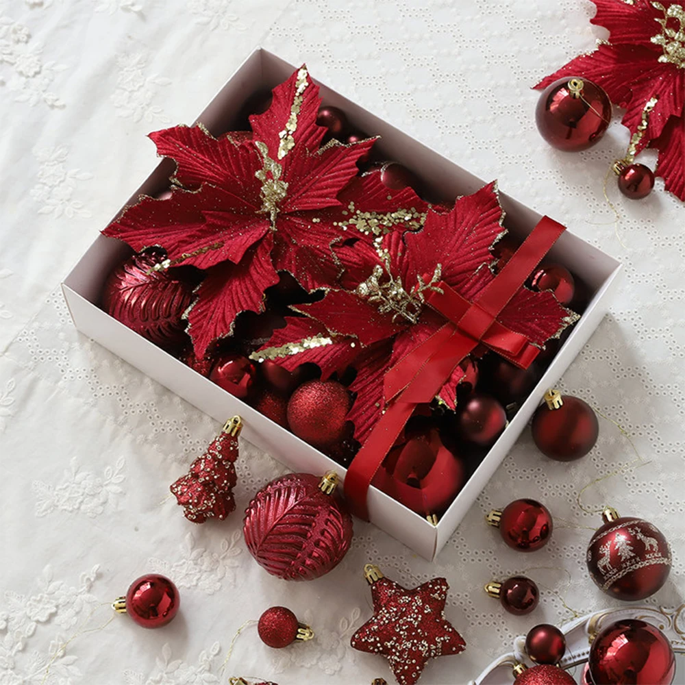 Украшения для дома в виде рождественских шаров 53 шт