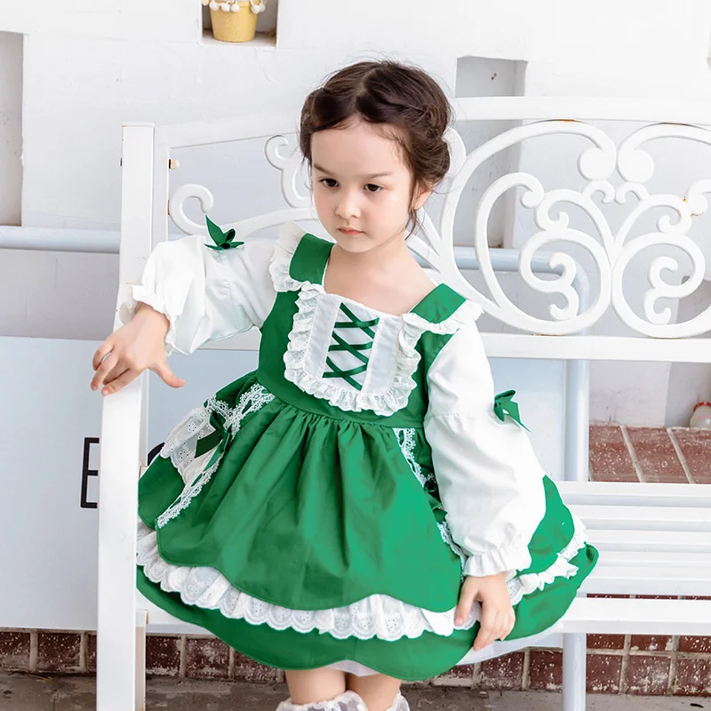 

Осеннее Новое Детское платье в стиле "Лолита", милое платье в иностранном стиле, детское платье, пушистое платье принцессы
